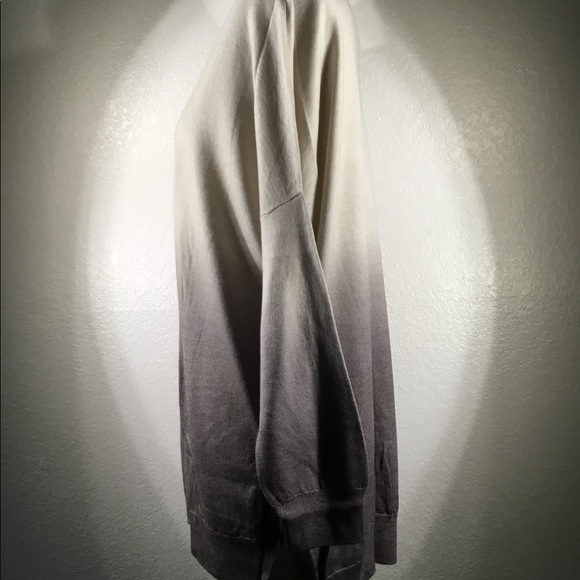 NWT Chan Luu Two Tone Cashmere crew Sz L - Picture 2 of 4